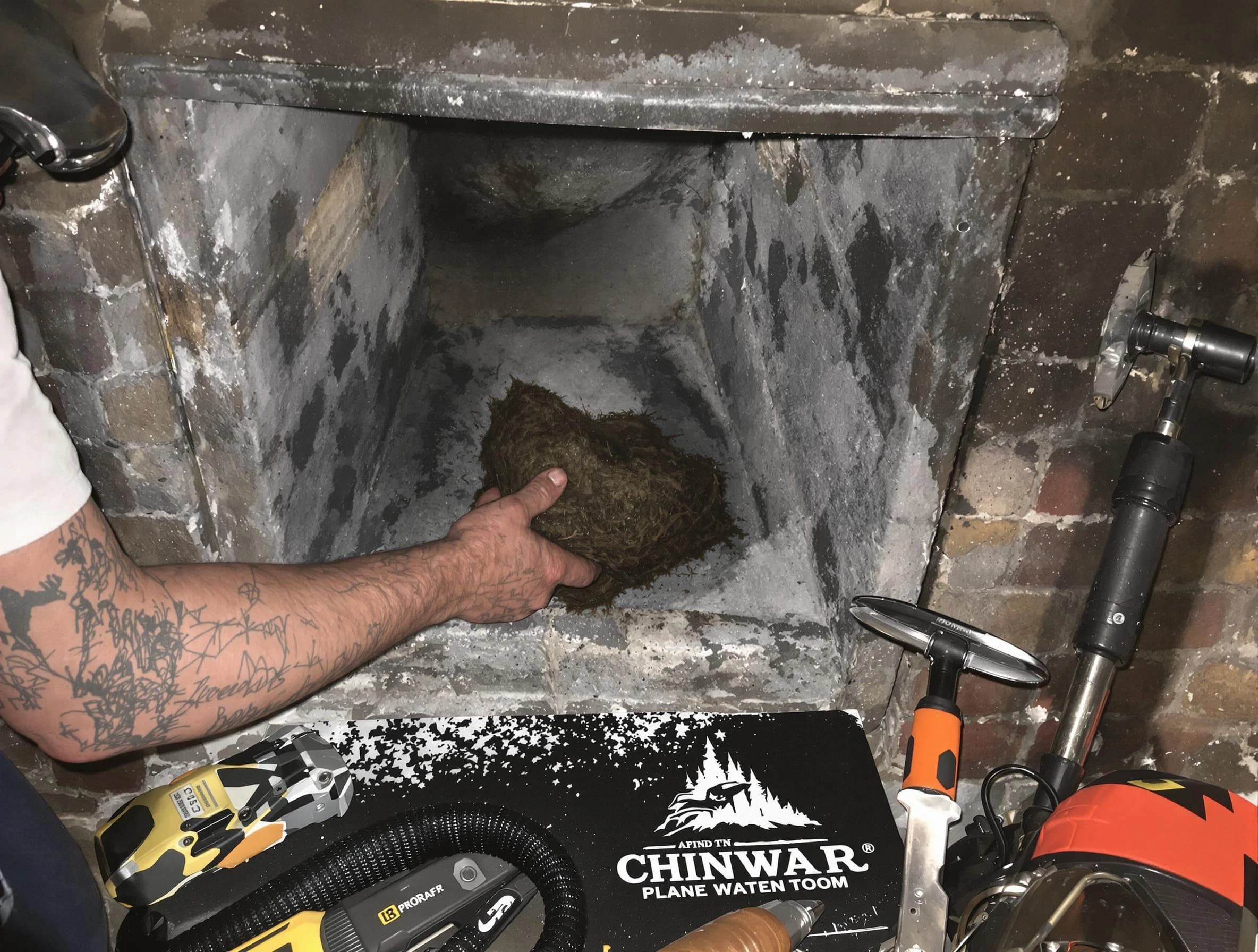 Sylacauga Chimney Sweep safely removing debris and screening chimney in Sylacauga, AL