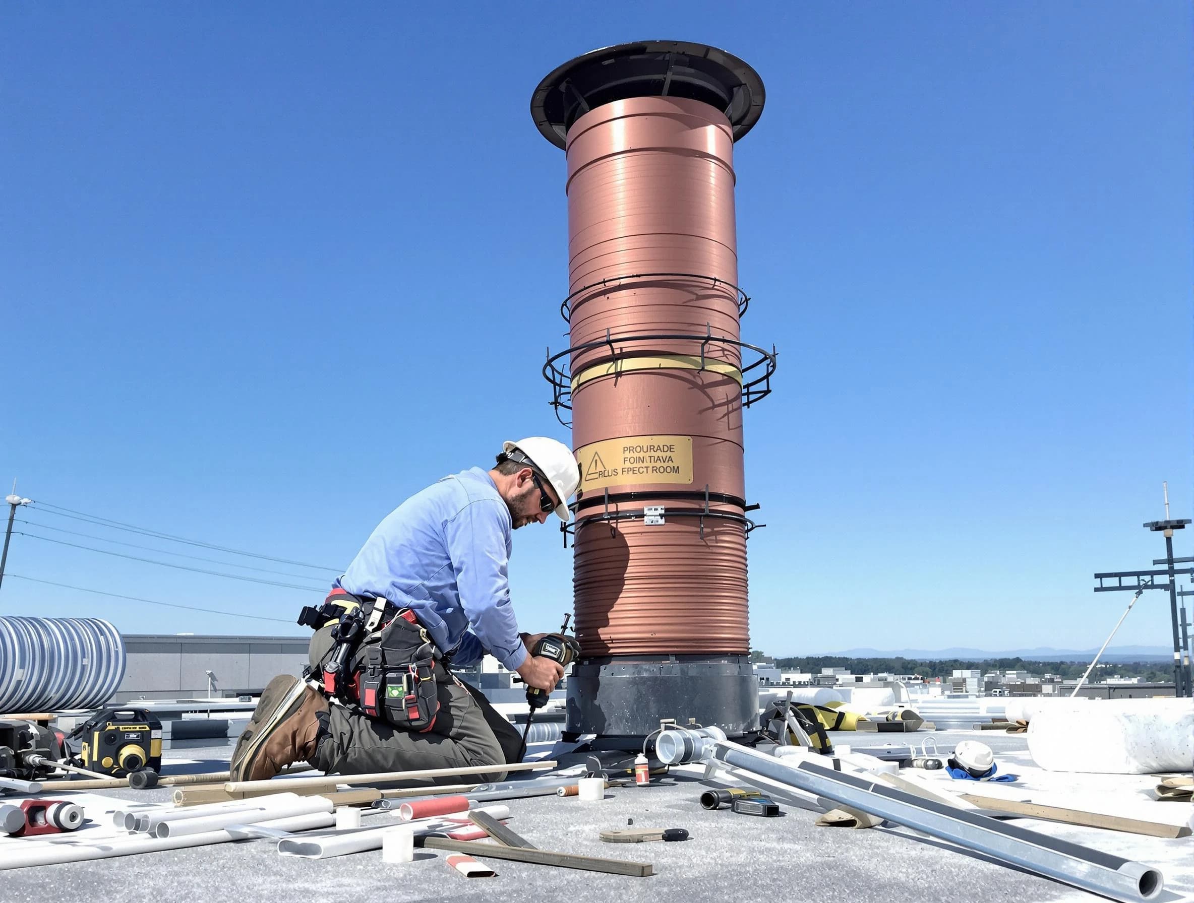 Installed chimney liner by Sylacauga Chimney Sweep in Sylacauga, AL