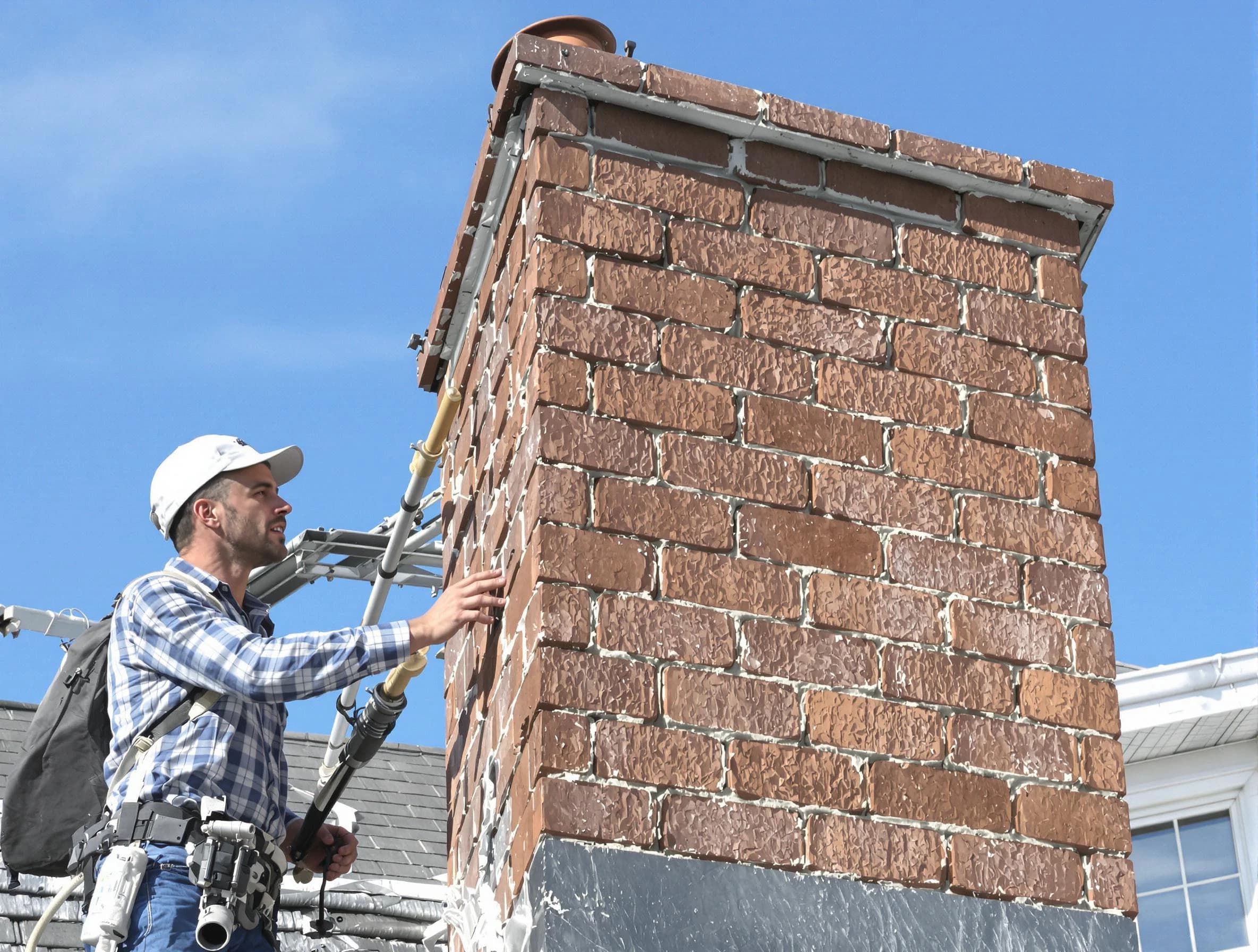 Brickwork for a chimney rebuild by Sylacauga Chimney Sweep in Sylacauga, AL